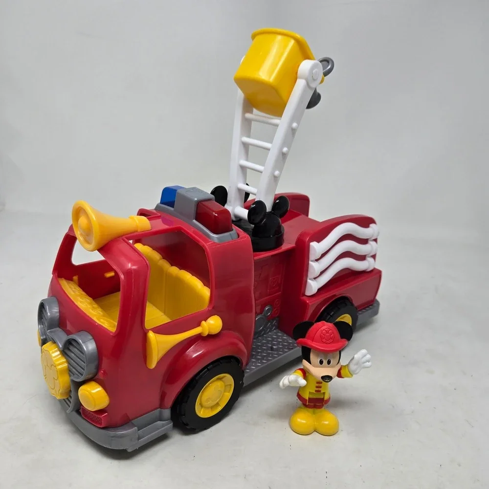Disney Mickey Mouse Fire Engine Truck Toy with Mickey Figure Just Play 38550